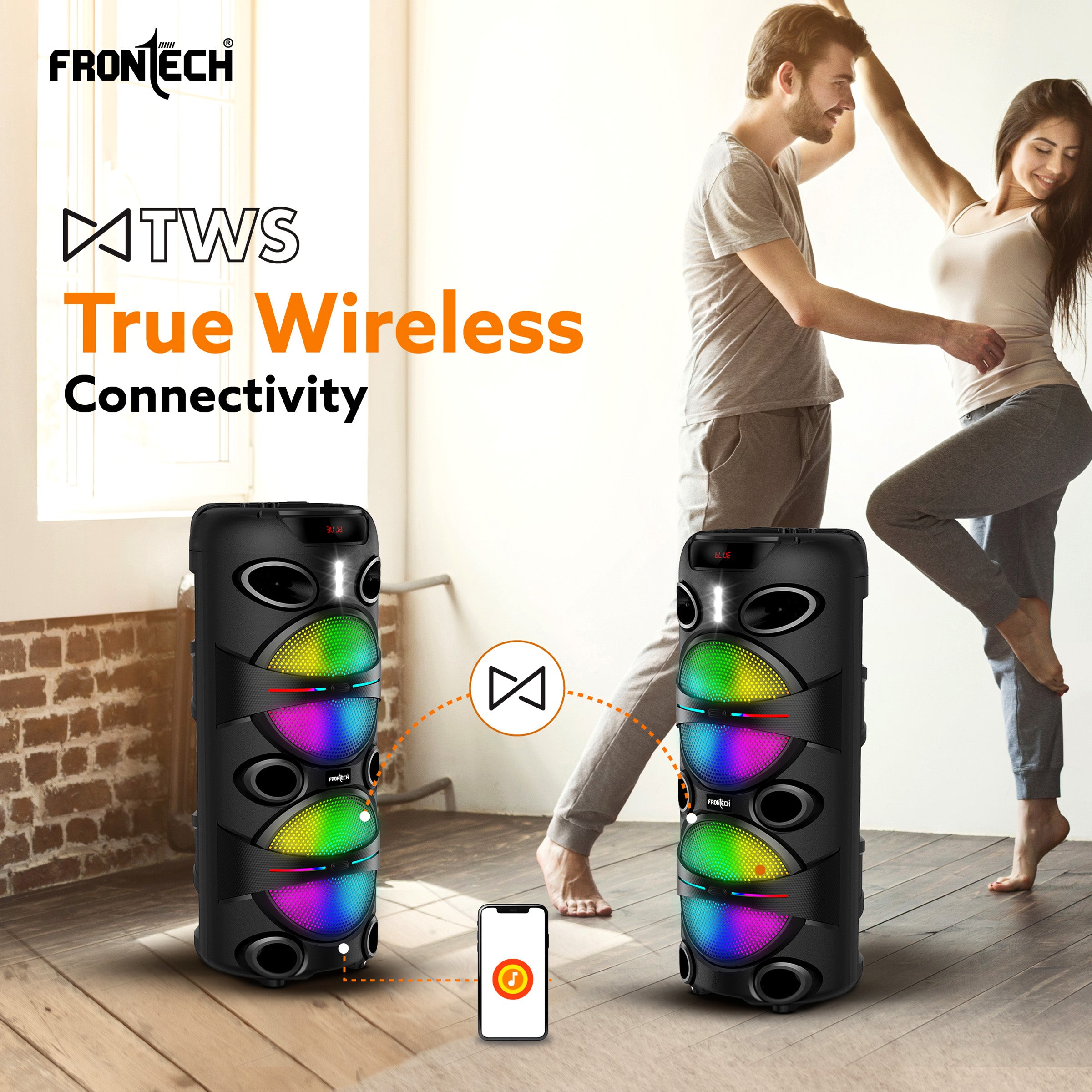 Frontech Groove Multimedia 24W Wireless Trolley Speaker (SW-0179) Frontech Groove Multimedia 24W Wireless Trolley Speaker (SW-0179)